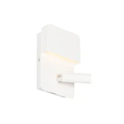 Qazqa wandlampen robin wit geïntegreerde led