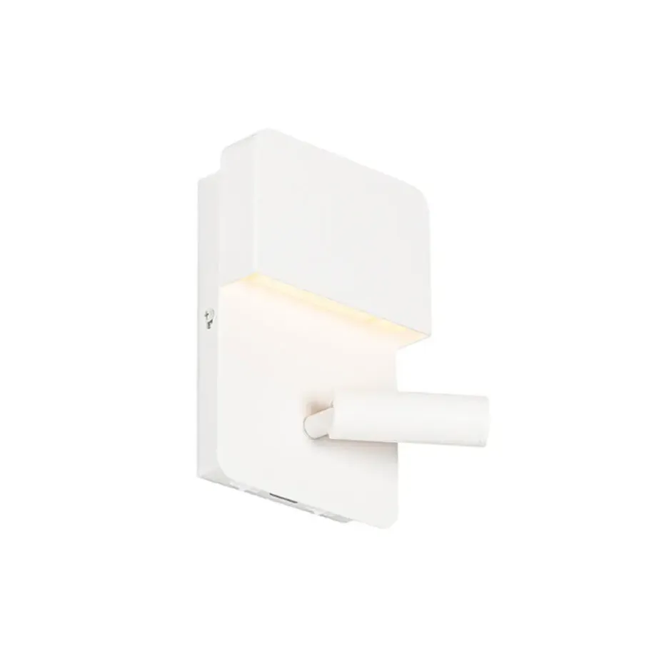 Qazqa wandlampen robin wit geïntegreerde led