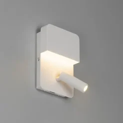 Qazqa wandlampen robin wit geïntegreerde led