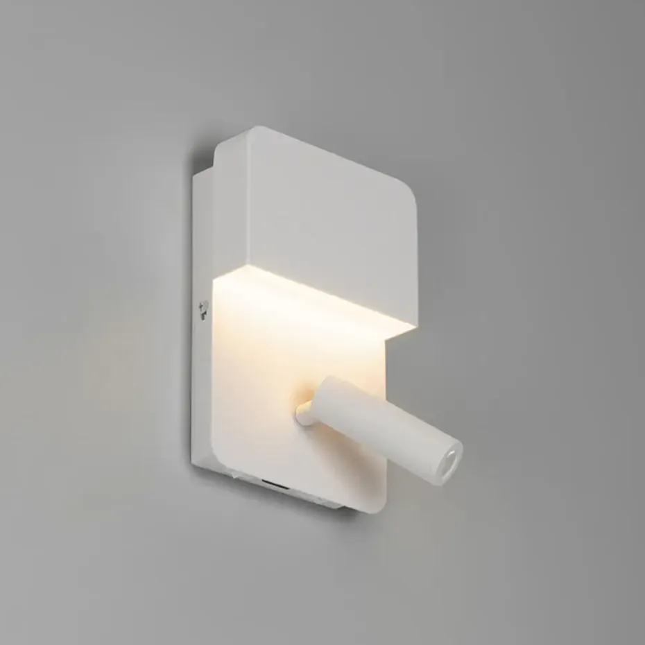 Qazqa wandlampen robin wit geïntegreerde led