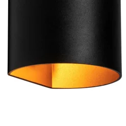 Qazqa wandlampen sabbio goudkleurig g9