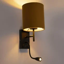 Qazqa wandlampen stacca geel e27