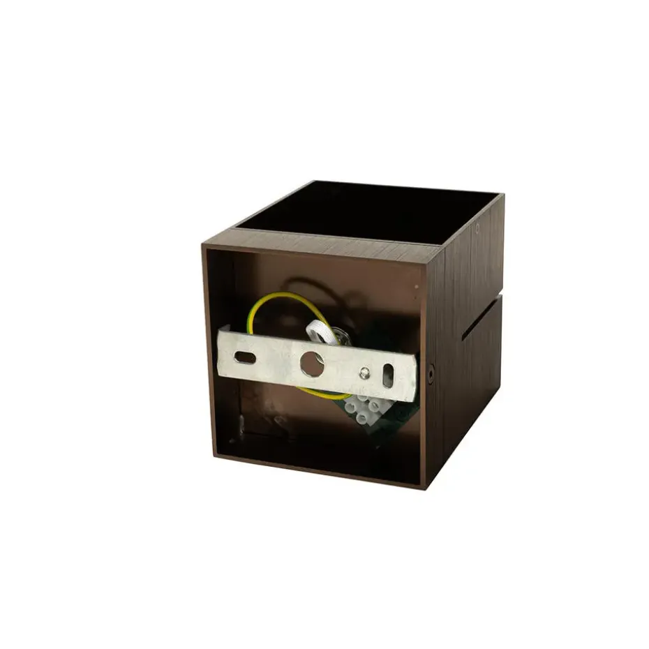Qazqa wandlampen transfer groove bruin g9