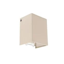 Qazqa wandlampen vete beige e27