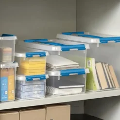 Q-line opbergbox 9L transparant blauw