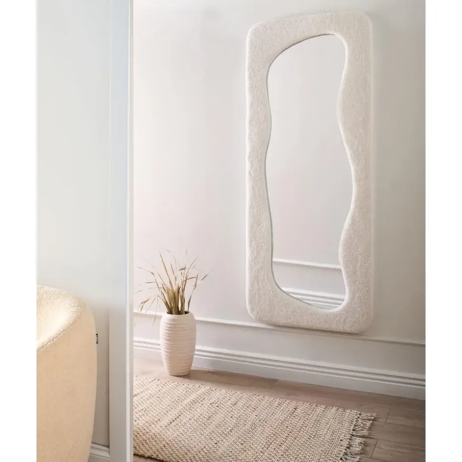 QUIMPER - Wandspiegel - Off-white - Glas/MDF