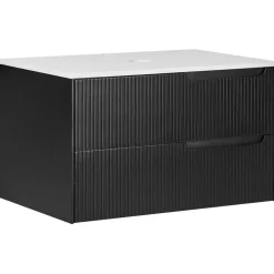 QUINTELA - Badkamermeubel - Zwart - 80 x 52 cm - MDF