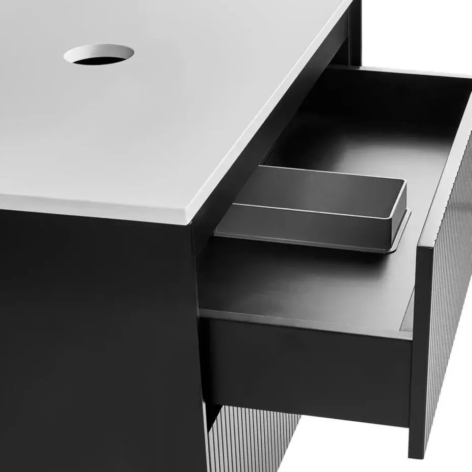 QUINTELA - Badkamermeubel - Zwart - 60 x 52 cm - MDF