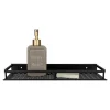 QUVIO Badkamer plankje Aluminium - Zwart - 40 cm