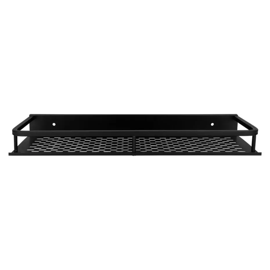 QUVIO Badkamer plankje Aluminium - Zwart - 40 cm