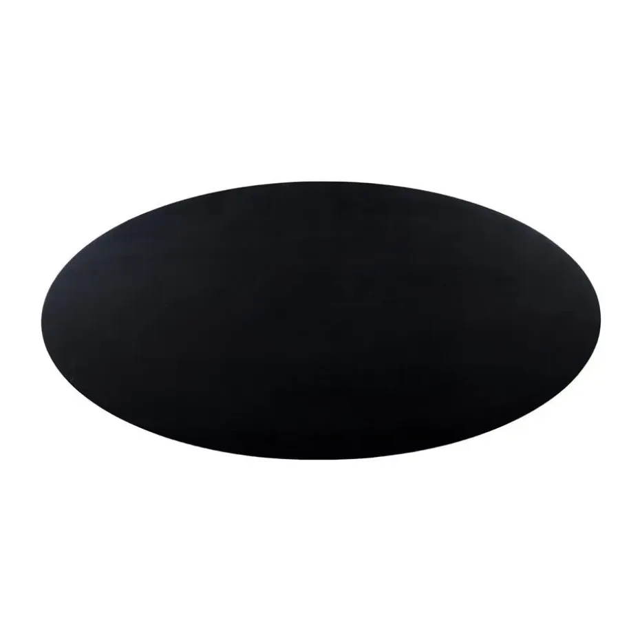 QUVIO Eettafel Sofia – Ovaal – 180x90 cm – Kruispoot – Zwart