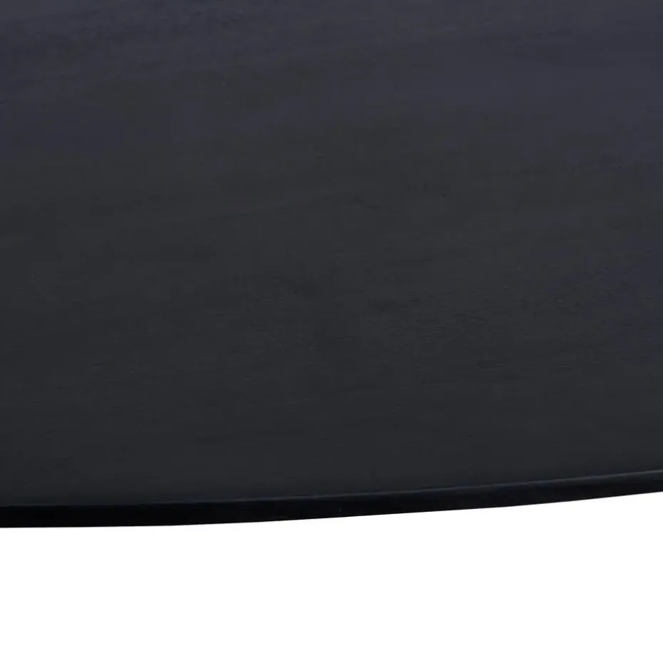 QUVIO Eettafel Sofia – Ovaal – 180x90 cm – Kruispoot – Zwart