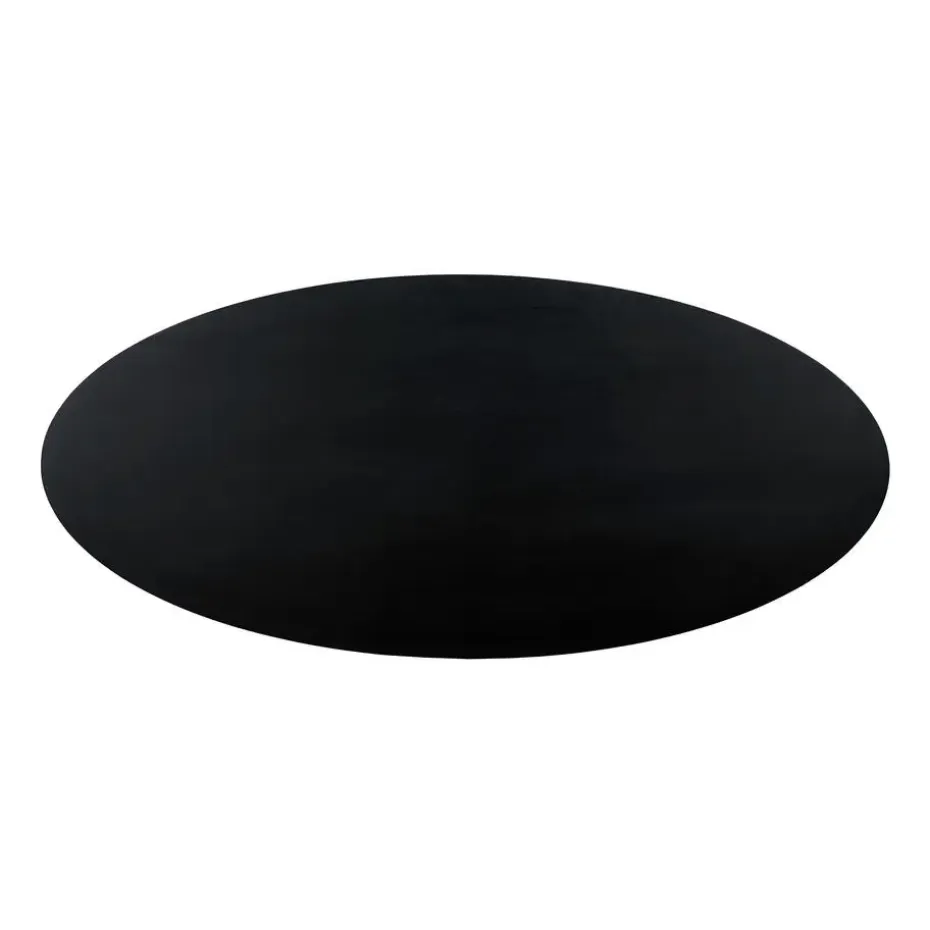 QUVIO Eettafel Sofia – Ovaal – 220x100 cm – Kruispoot – Zwart
