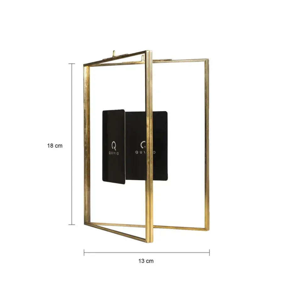QUVIO Fotolijst staand rechthoek 15x20,5 cm + 13x18 cm + 10,5x15,5 cm - Goud