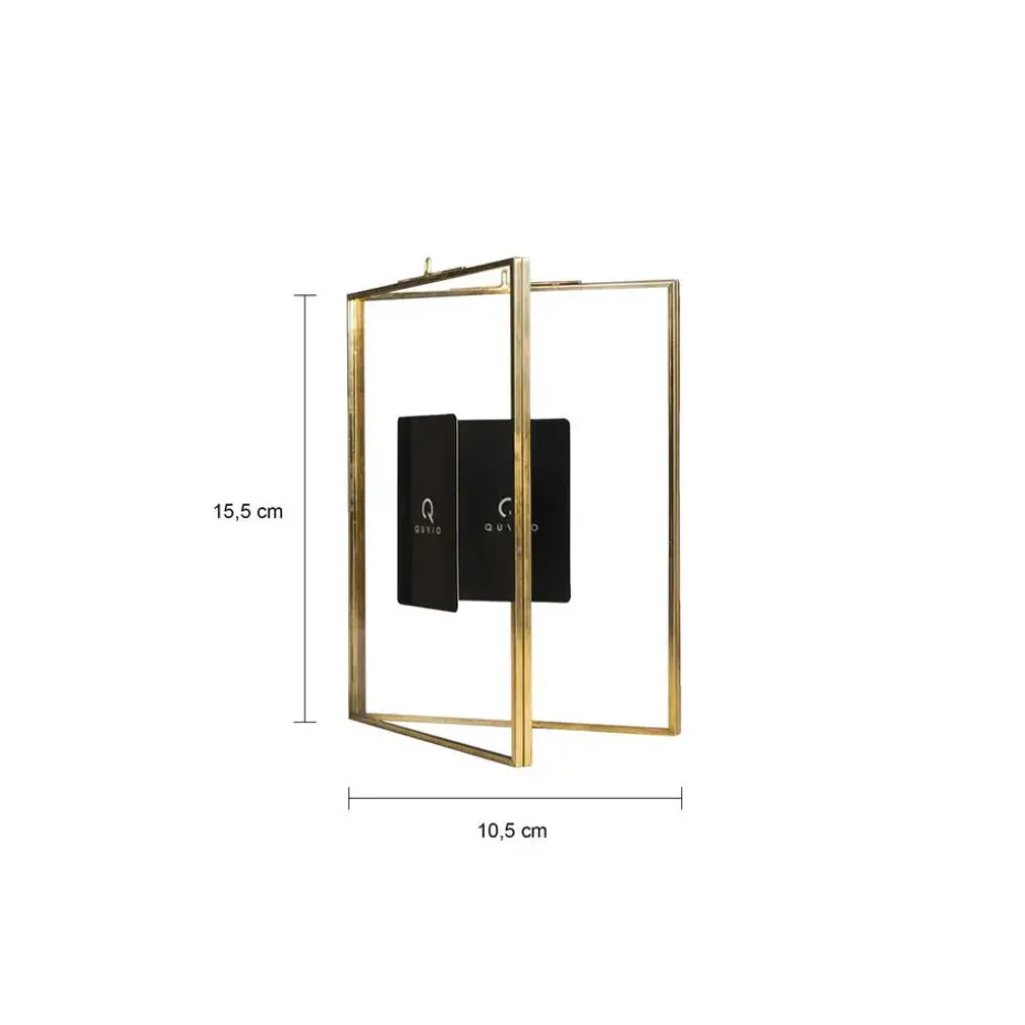QUVIO Fotolijst staand rechthoek 15x20,5 cm + 13x18 cm + 10,5x15,5 cm - Goud