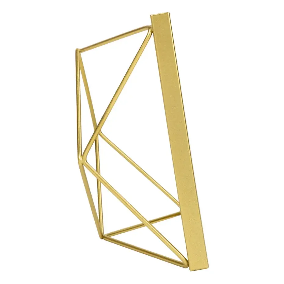 QUVIO Fotolijstje hexagon - 15 x 15 cm - staal - Goud