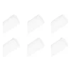 QUVIO Houten wand haakje - Wit - S - Set van 6