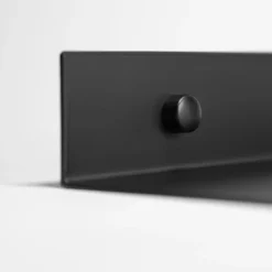 QUVIO Metalen muur plank - Zwart - 60 cm