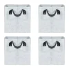 QUVIO Opbergmand Vilt - Grijs - Set van 4