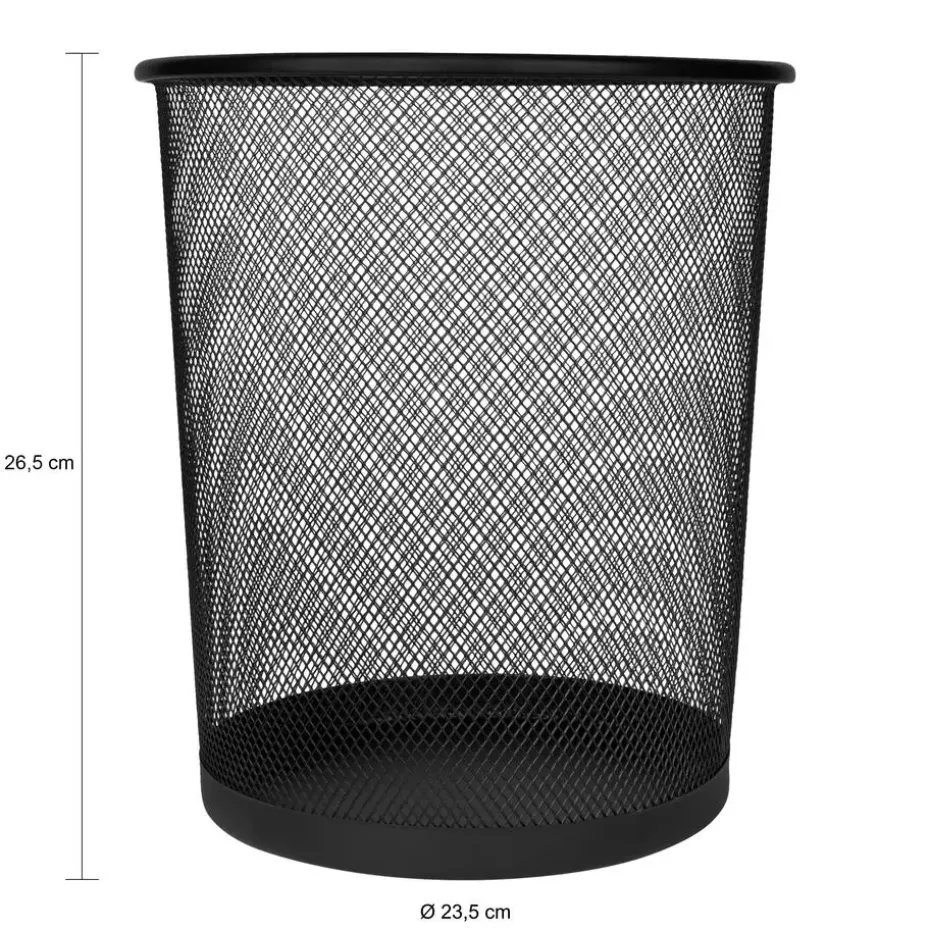 QUVIO Prullenbak mesh - Zwart