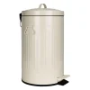 QUVIO Prullenbak retro - 12 L - Metaal - Beige