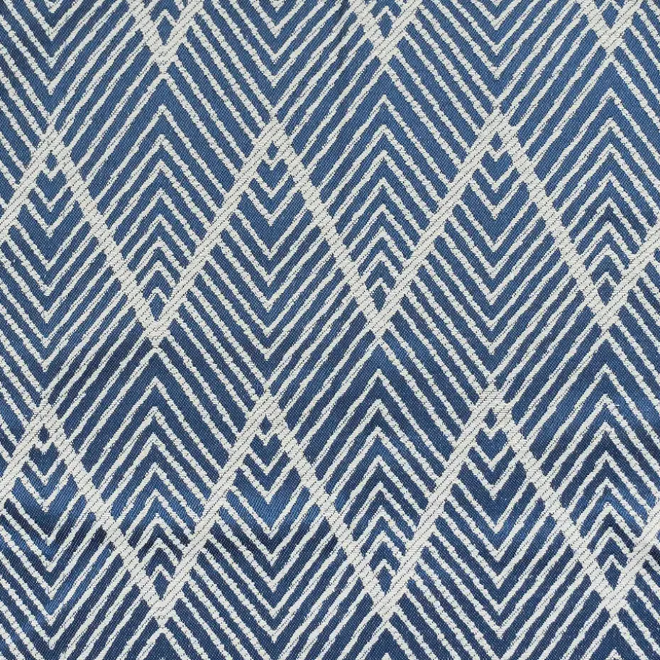 QUVIO Tafelkleed - 200 x 135 cm - Grafische print - Katoen - Grijsblauw