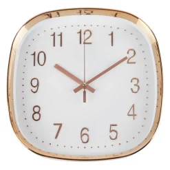 QUVIO Wandklok - 30 cm - Rosegoud en wit