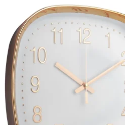 QUVIO Wandklok - 30 cm - Rosegoud en wit