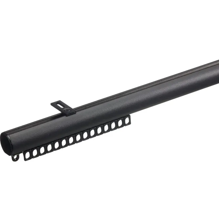 Railroedeset 150cm - zwart metaal - Ø28mm (2680219)
