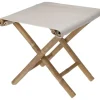 Redcliffs Bijzet krukje/stoel - Inklapbaar - creme wit - 40 x 40 cm