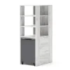 Rek met bureau Samoa-Fuji 165cm craft wit / grafiet