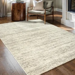 Relax Oslo - Laagpolig Effen Vloerkleed - Creme - 200x200 CM Vierkant