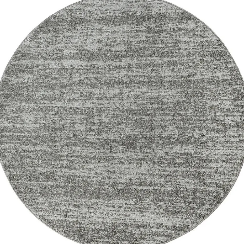 Relax Oslo - Laagpolig Effen Vloerkleed - Grijs - 150 CM ROND
