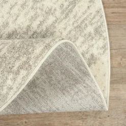 Relax Oslo - Laagpolig Effen Vloerkleed - Creme - 200 CM ROND