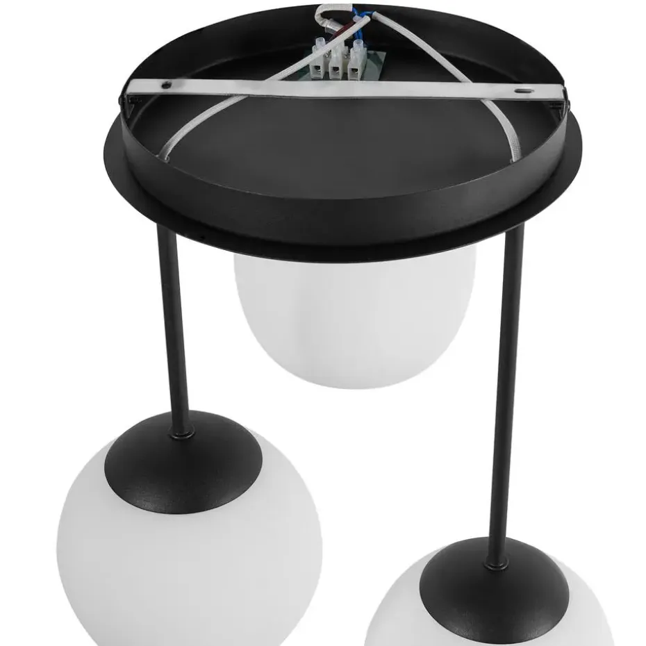 RIANA - Plafondlamp 3 lichten - Zwart - IJzer