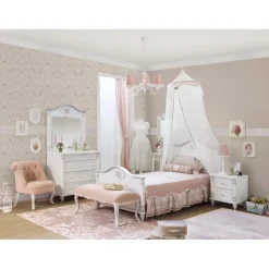 Romantic twijfelaar meisjes bed 200 x 120 cm
