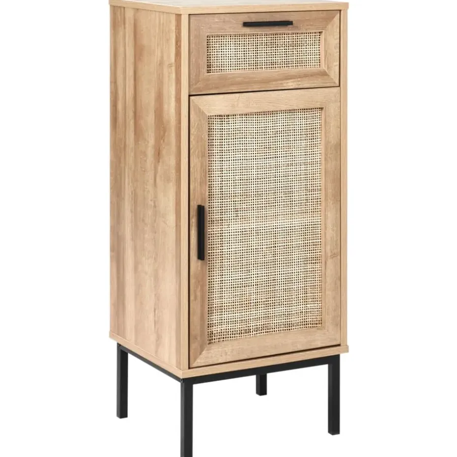 ROSELL - Staande badkamerkast - Lichthout - 40 x 92 cm - Vezelplaat