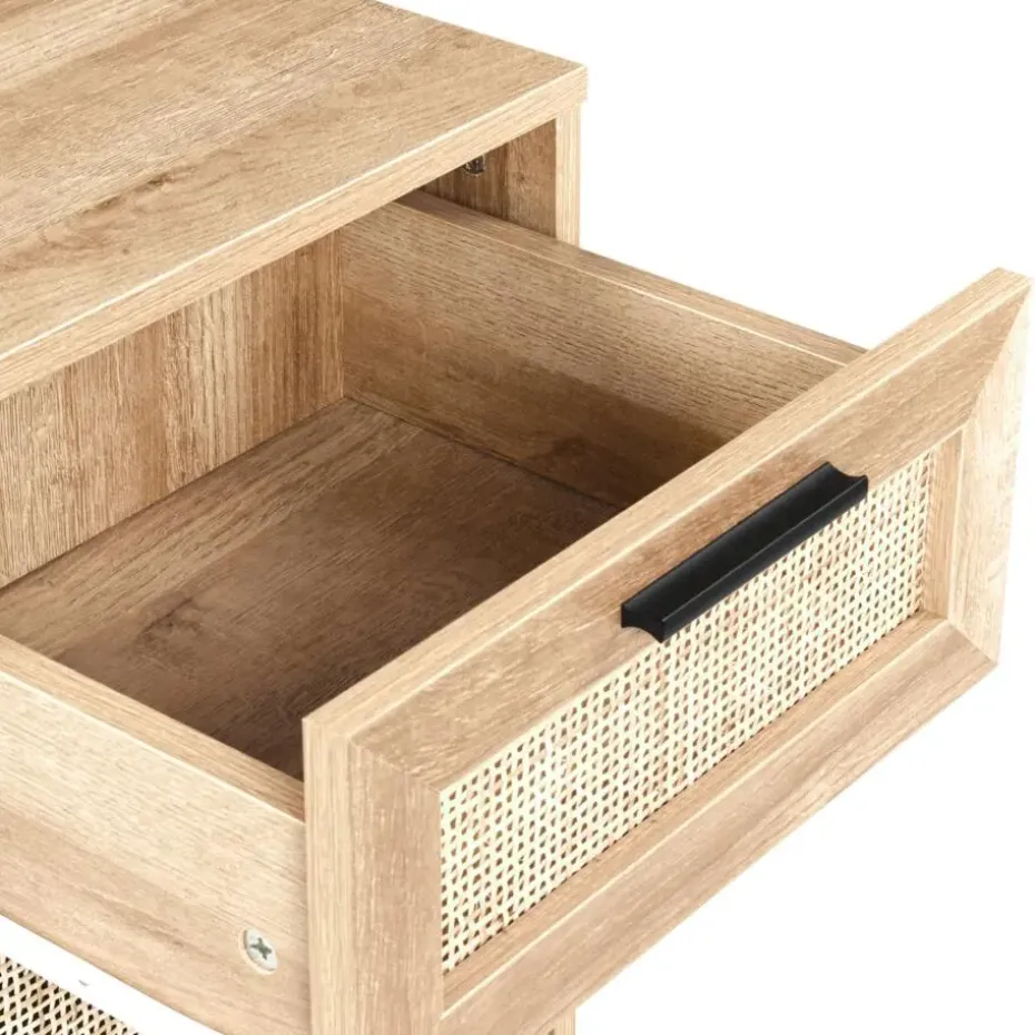 ROSELL - Staande badkamerkast - Lichthout - 40 x 92 cm - Vezelplaat