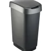 Rotho Afvalbak Twist 40 x 30 x 60 cm 50 l Polypropyleen Zilver