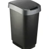 Rotho Afvalbak Twist 33 x 25 x 48 cm 25 l Polypropyleen Zilver