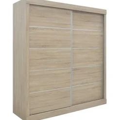 Rousseau Schuifdeurkast Mike - 182,5 x 52,5 cm x 197,5 cm - Sonoma-afwerking