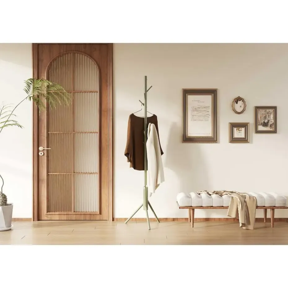 Rousseau Staande kapstok Kassie - Ø48 x 174 cm - Groen / Metaal