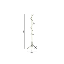 Rousseau Staande kapstok Kassie - Ø48 x 174 cm - Groen / Metaal
