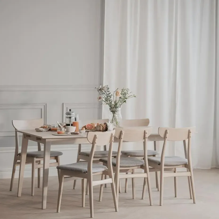 Rowico Home Filippa Houten Eettafel Verlengbaar 180 cm - Whitewash