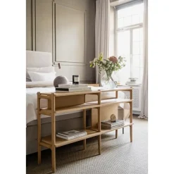 Rowico Home Holton Hoge Houten Wandkast - B 140 cm - Naturel