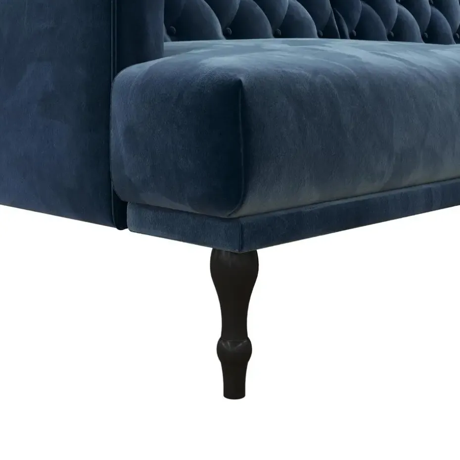 Ruby - 3-zits slaapbank in blauw fluweel