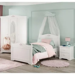 Rustic commode ladekast wit meisjeskamer