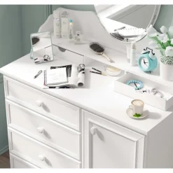 Rustic commode ladekast wit meisjeskamer