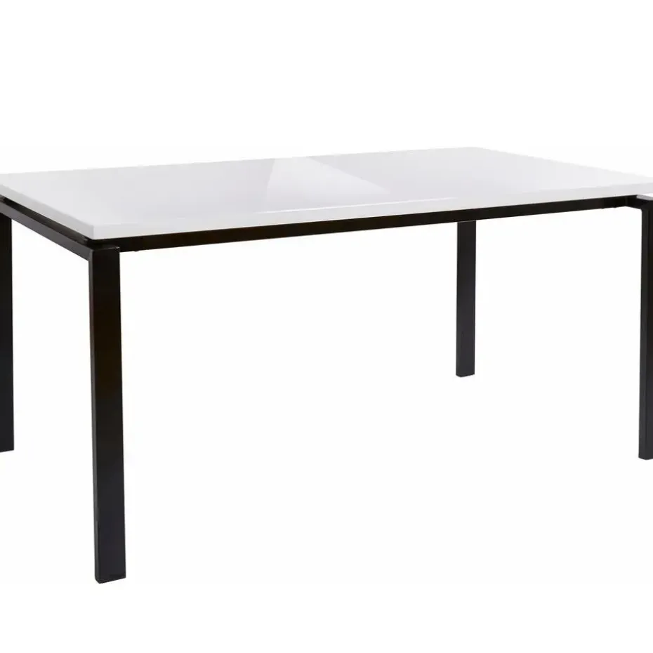 Sabine - Eettafel 160x90 cm voor 8 in wit MDF