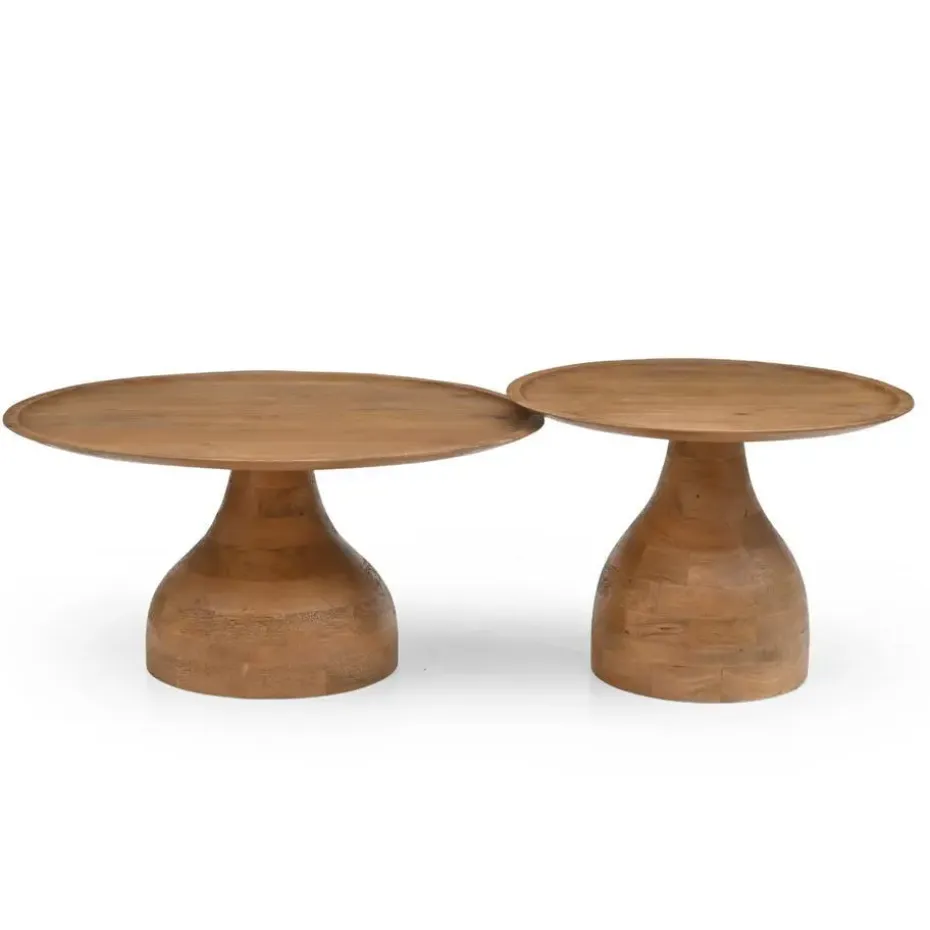 Salontafel Naturel Mangohout - Ø80x39cm - Joji
